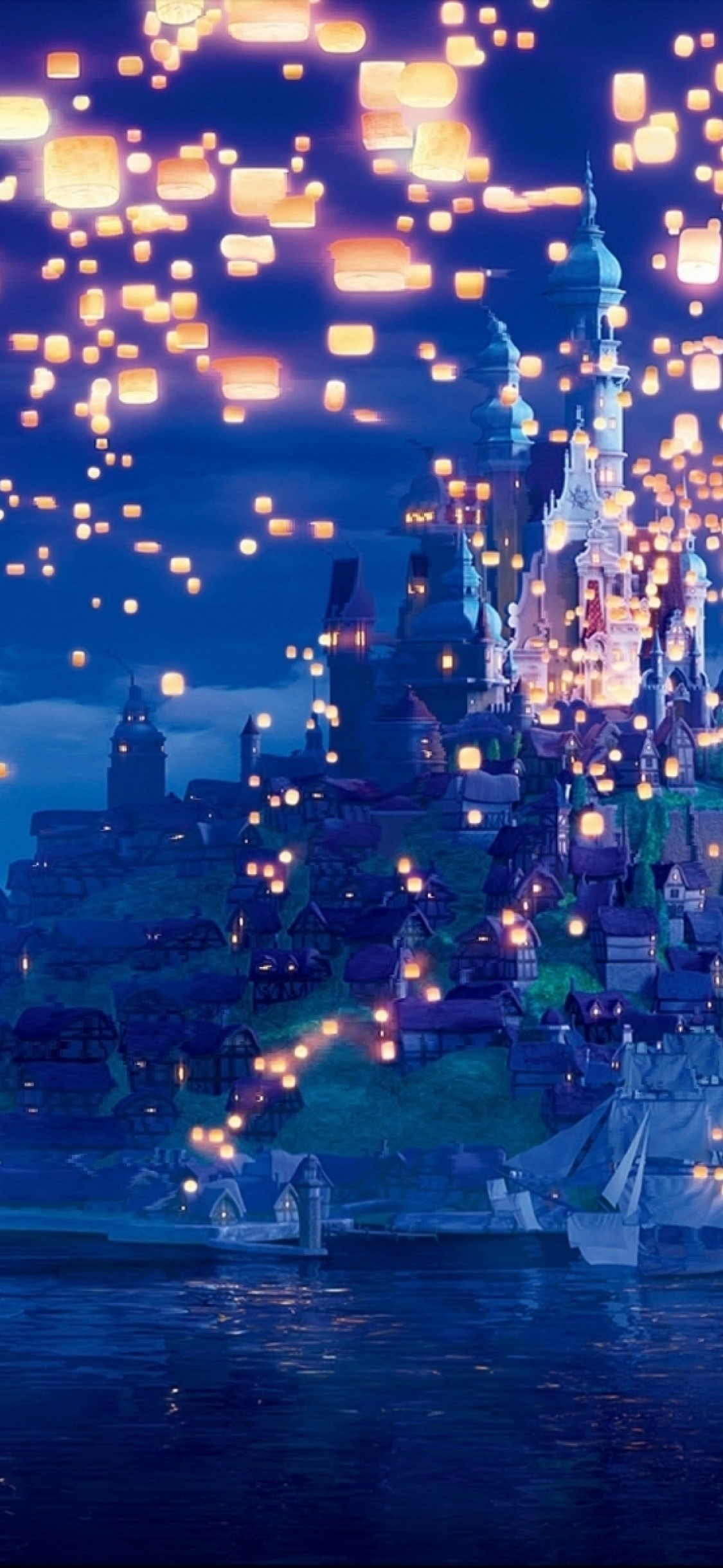 1125x2436   Запутанные фонари Замок Длинные волосы Sky Artwork - Красивые обои для телефона Дисней - 1125x2436 Обои - teahub.io 