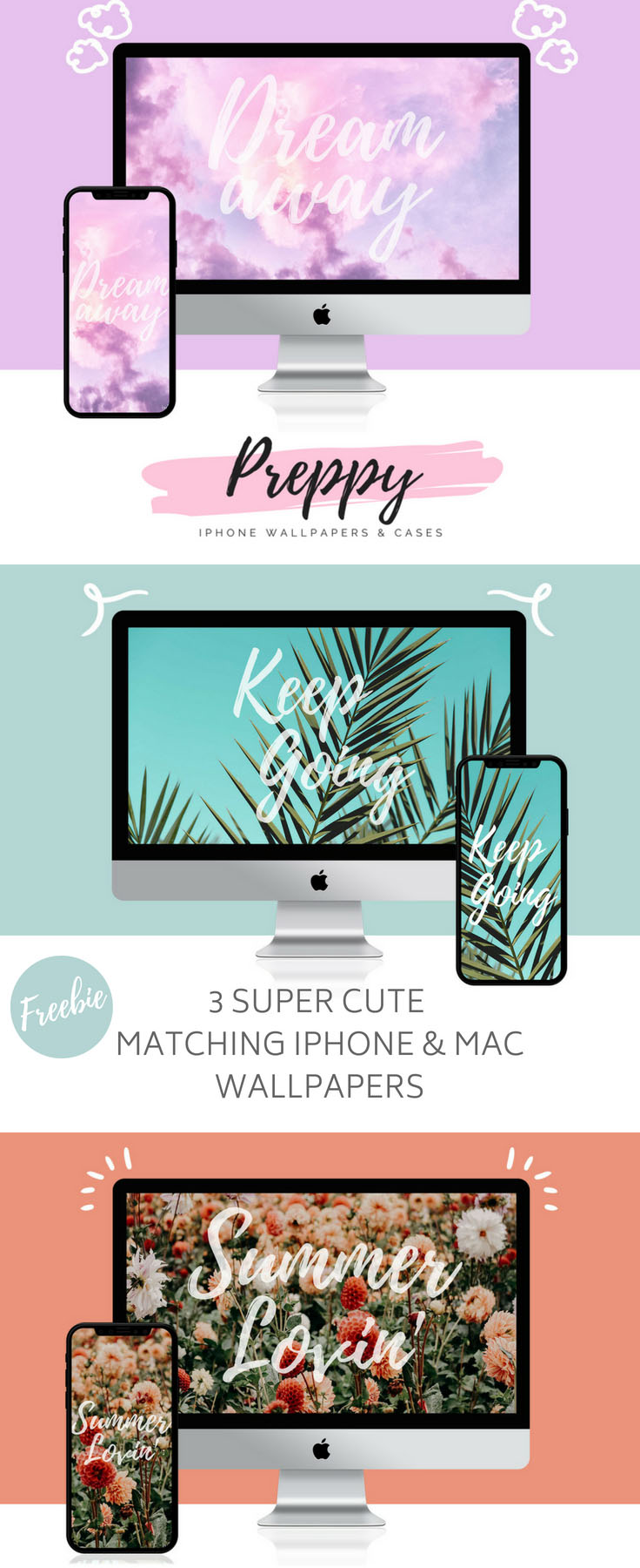 736x1800  3 Супер милые подходящие обои для iPhone и Mac | Preppy Wallpapers 
