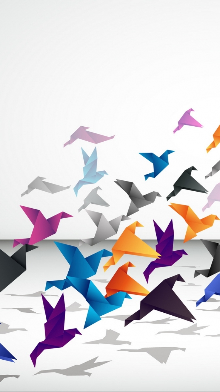 750x1334  Man Made / Origami (750x1334) ID обоев: 242996 - Mobile Abyss