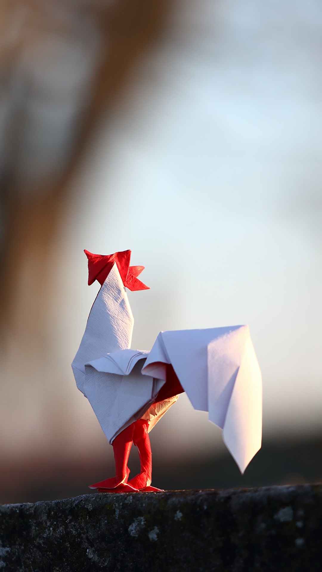 1080x1920  Picture Петух Оригами из бумаги 1080x1920