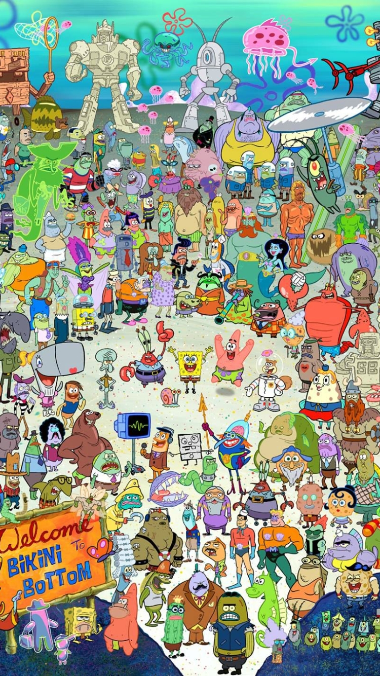 750x1334 Wallpaper SpongeBob SquarePants 