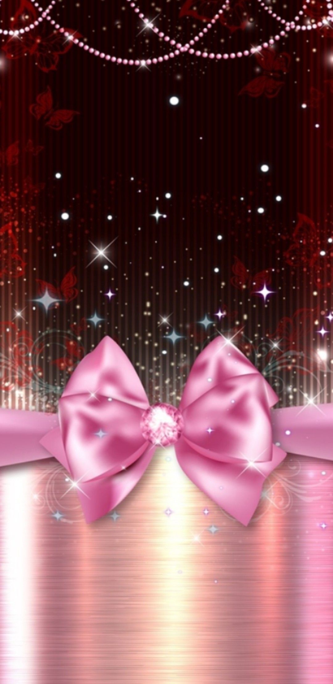1080x2220   Wallpaper ... By Artist Unknown ... | Бантик обои Розовые обои фоны Красивые обои