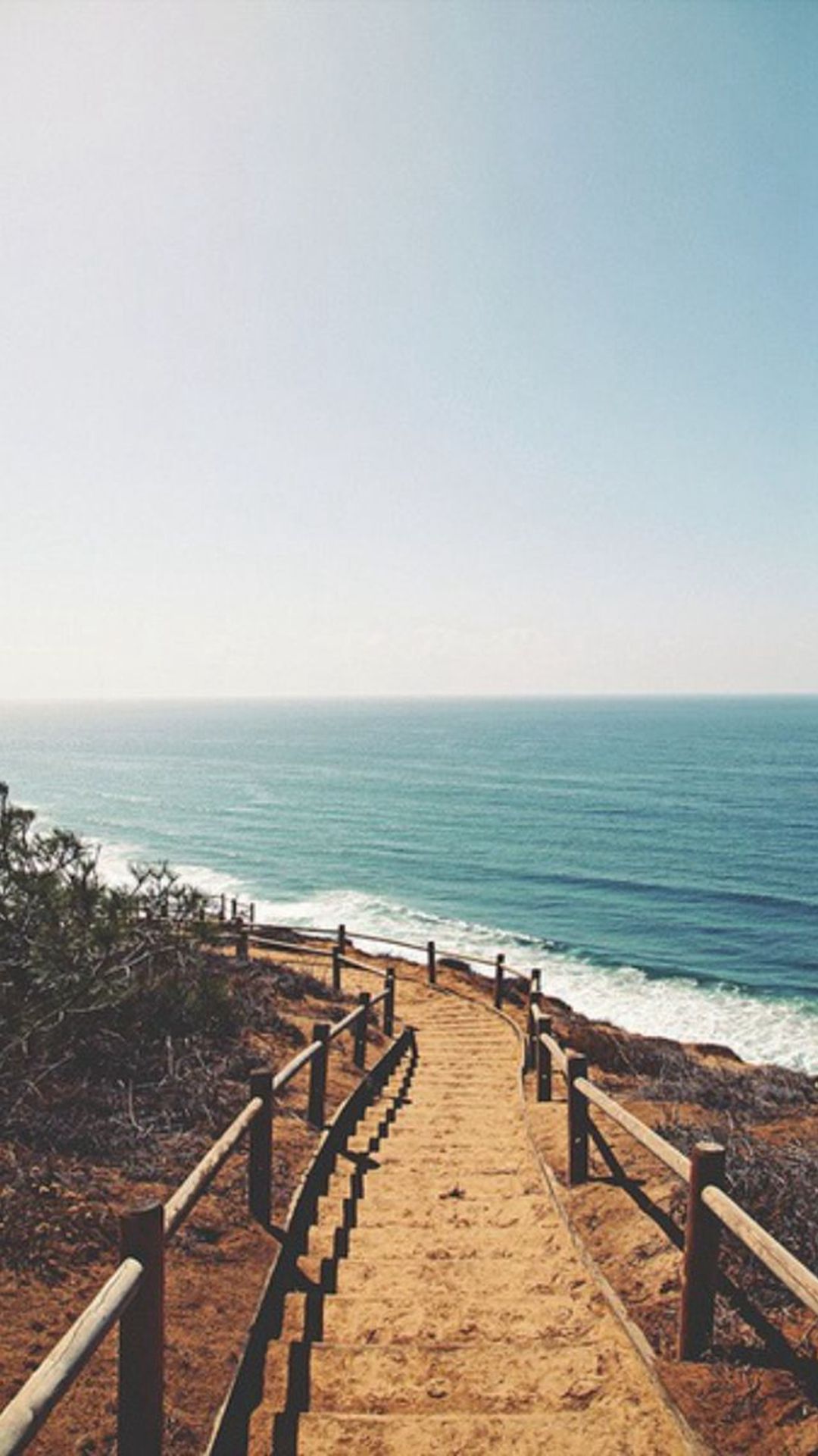 1080x1920  Beach Shore Stairs Path #iPhone # 6 #plus #wallpaper | Пляжные тематические обои Фотообои Пейзажные обои