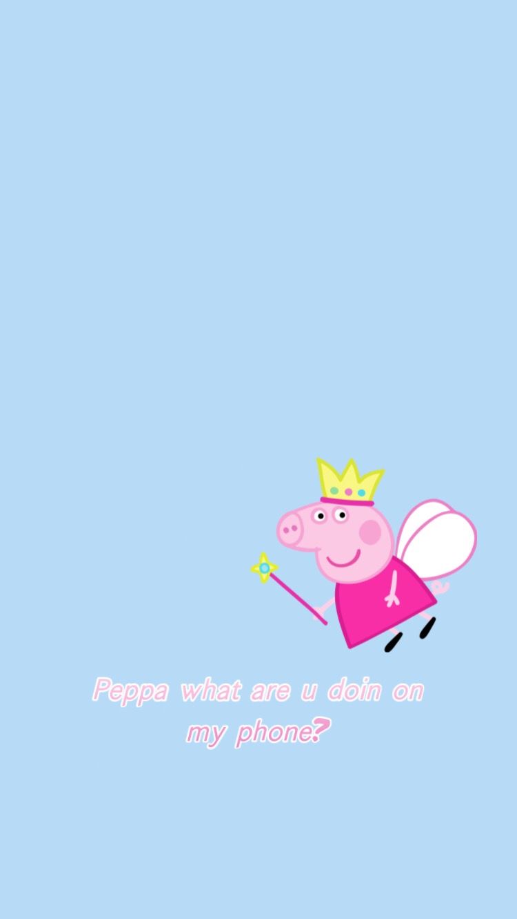 750x1331  peppa Что ты делаешь на моем телефоне? Meme wallpaper | Peppa pig wallpaper Pig wallpaper Wallpaper iphone neon