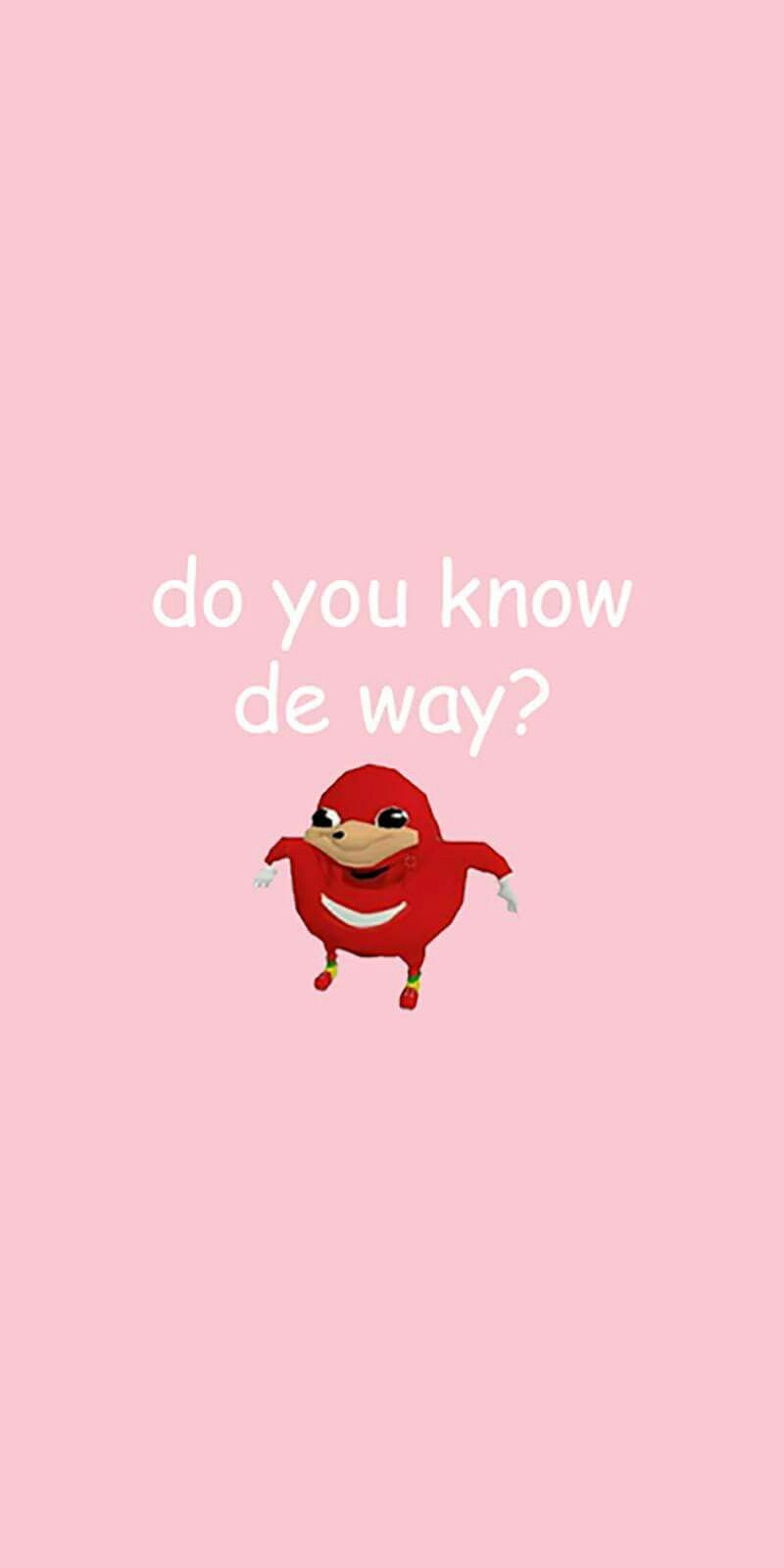 800x1600  Ugandan Knuckles \ Знаете ли вы путь? \ Обои | Смешные обои для телефона Смешные обои Memes