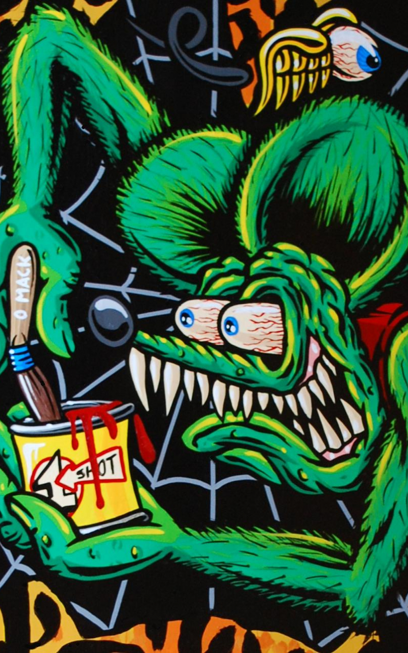 800x1280   Бесплатно скачать обои Rat Fink Pictures [1080x1284] для рабочего стола Мобильный \ планшет | Исследуйте 69+ Rat Fink Wallpaper | Обои для рабочего стола Rat Fink 