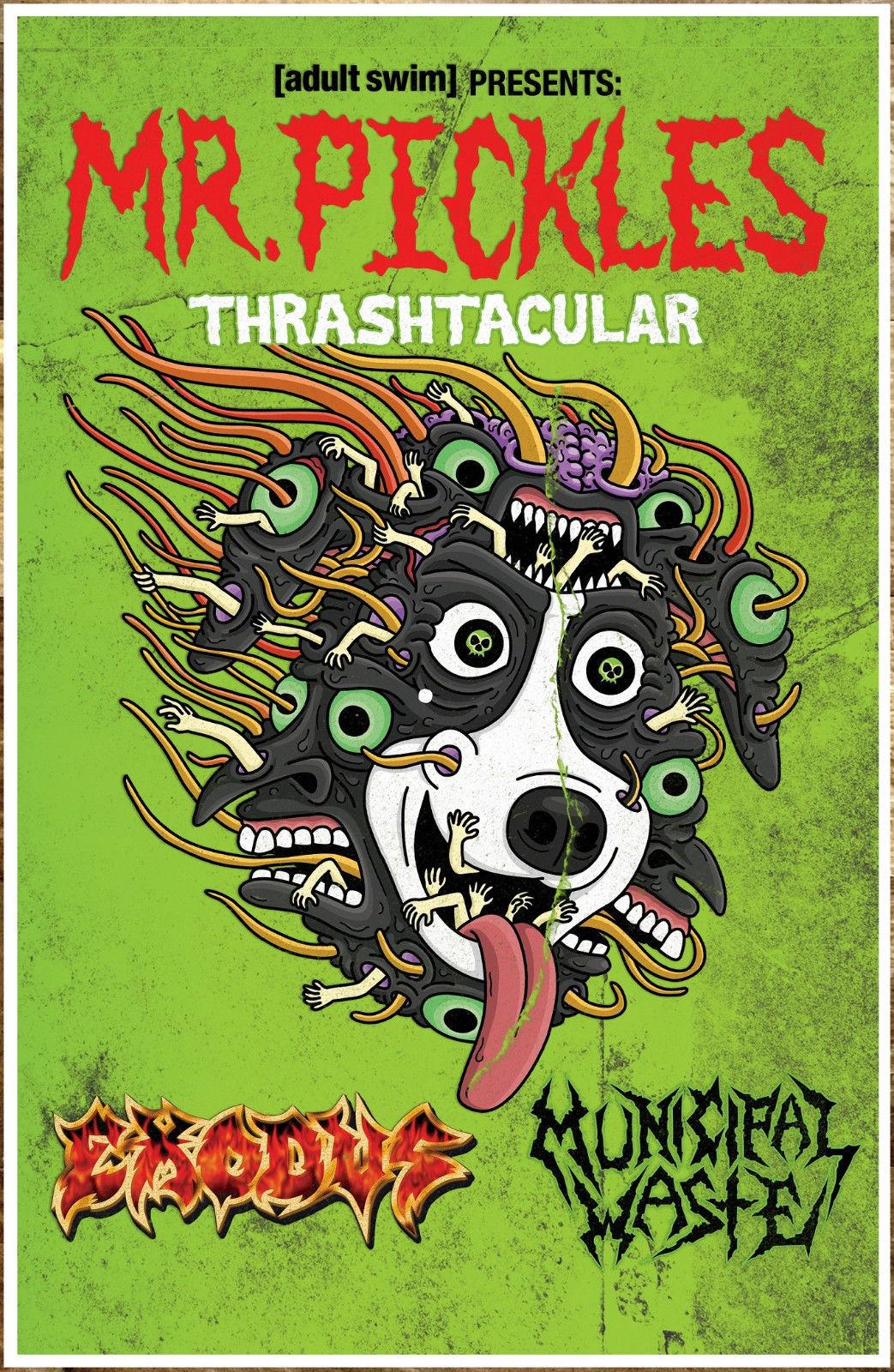 1043x1600  EXODUS MUNICIPAL WASTE Adult Swim Mr Pickles 2018 Art Silk Poster 24x36inch 24x43inch Наклейки на стены для домашнего декора От Wangzhi_hao8 $ 12.05 | DHgate.Com 