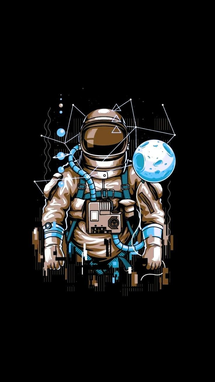 736x1308 Astronaut phone wallpaper | Природа обои для iphone Обои космонавта Космическое искусство 