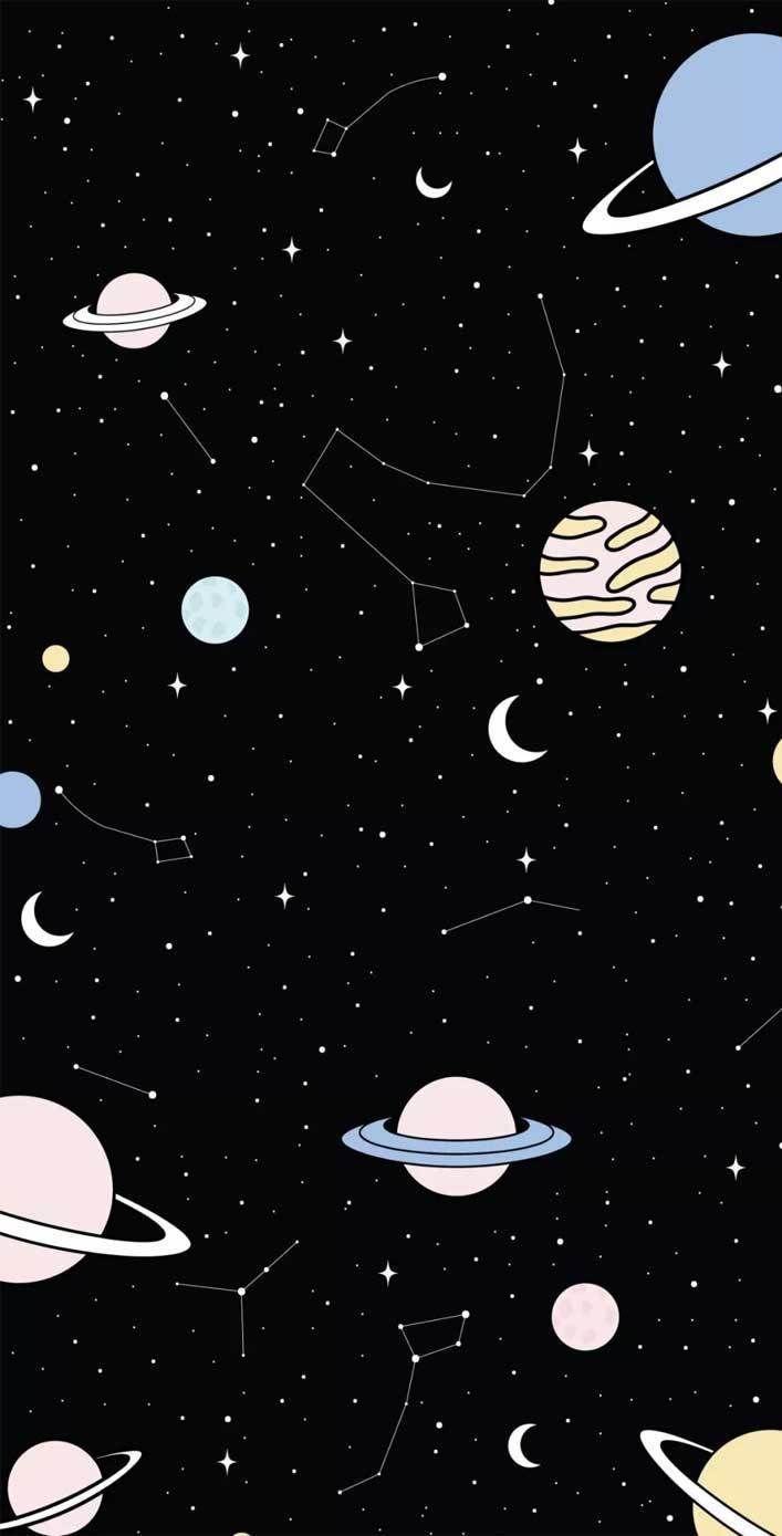 707x1389  10 Удивительные звездные созвездия # обои # звезды | Космический телефон обои Симпатичные обои фоны Темные обои
