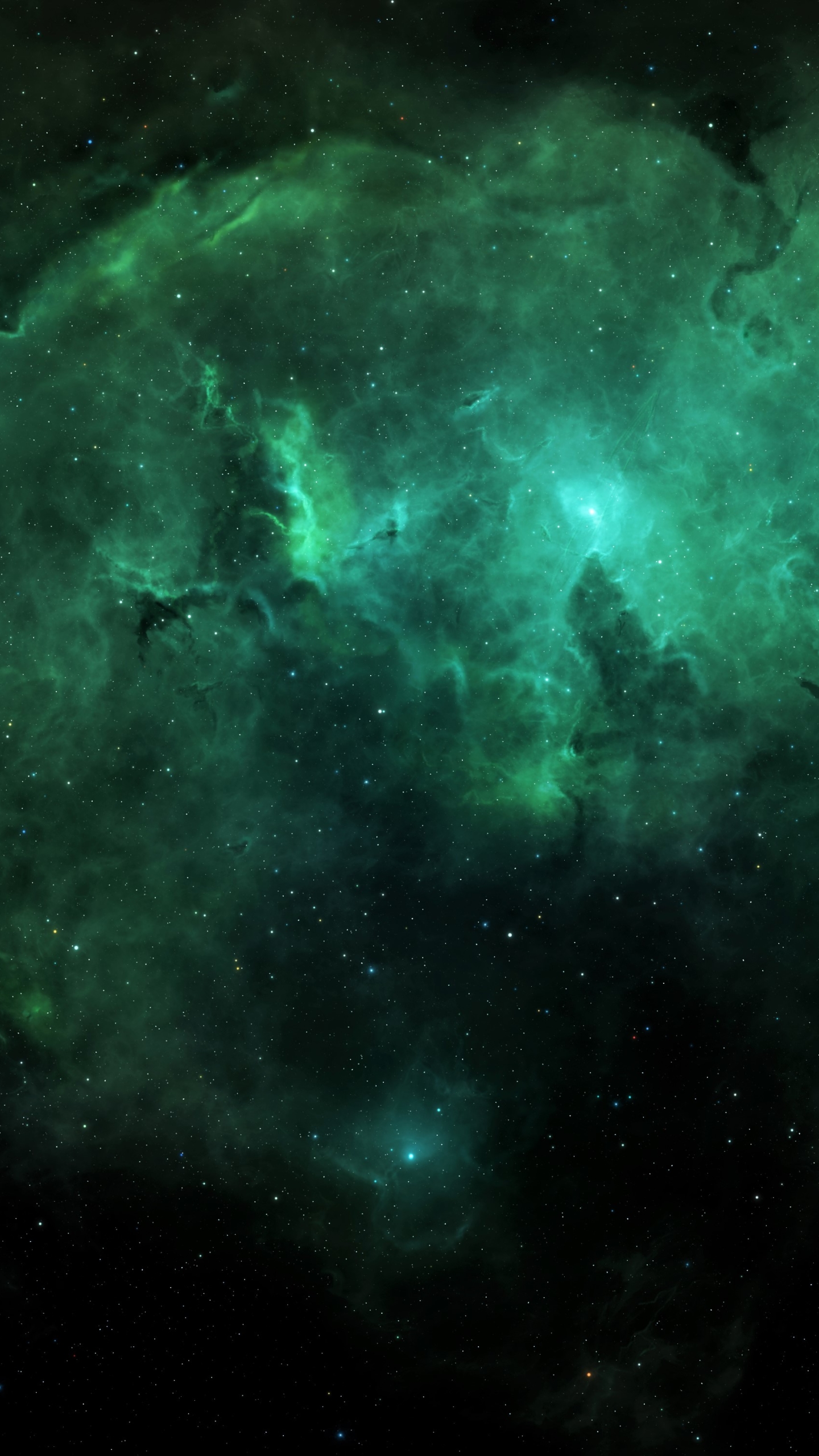 1440x2560  Green Space Nebula Wallpaper Phone - 1440x2560 Wallpaper - teahub.io 