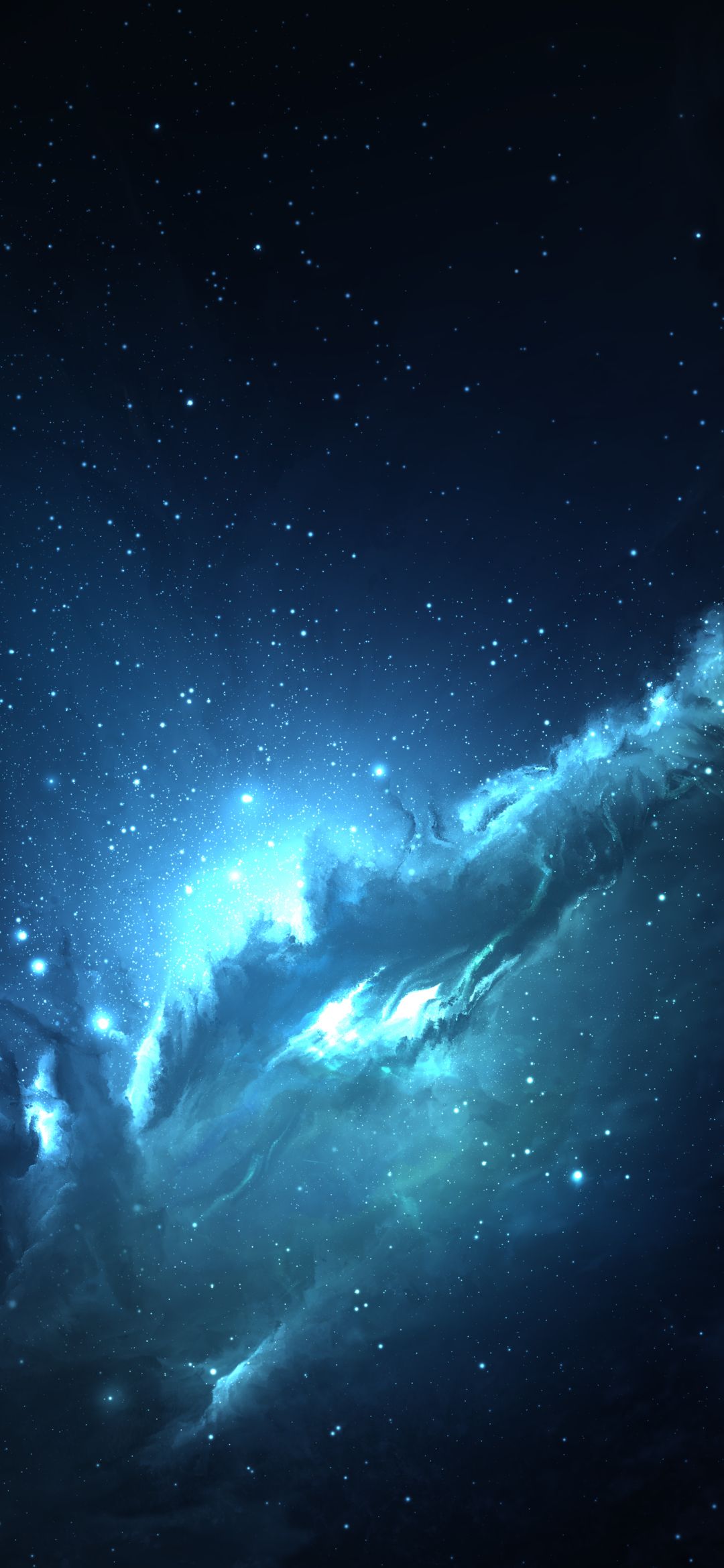 1080x2340  Atlantis Nebula # 3 Blue Space 1080x2340) Обои для мобильного телефона | Туманность Туманность обои Туманность чудо