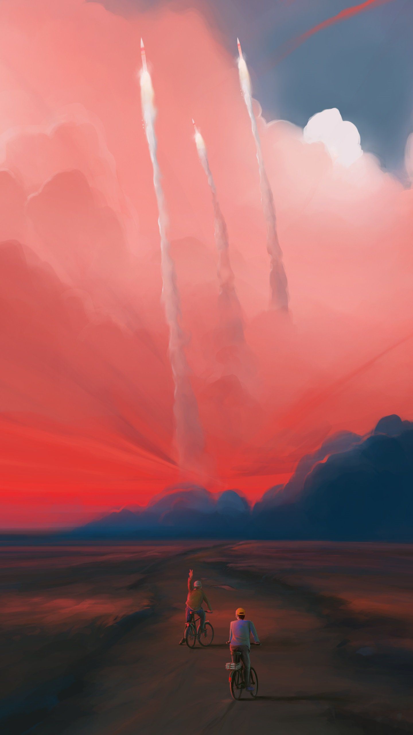 1440x2560  Rocket Launch | Обои для смартфонов # 4kphonewallpapersreddit #iphonewallpapersreddit # redditwal… | Пейзаж обои Обои для телефона Обои для Android черный