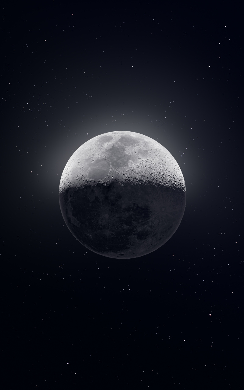 800x1280   Скачать обои космическое искусство лунное свечение 800x1280 Samsung Galaxy Note GT-N7000 Meizu MX 2