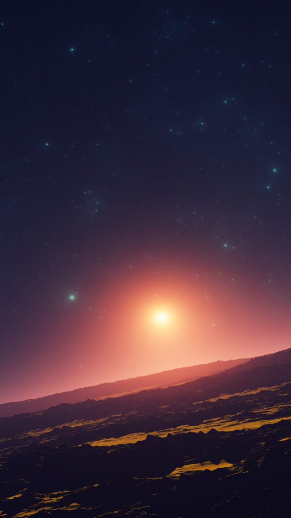 950x1689   Planet Horizon Summer Sun 4K Ultra HD Mobile Wallpaper