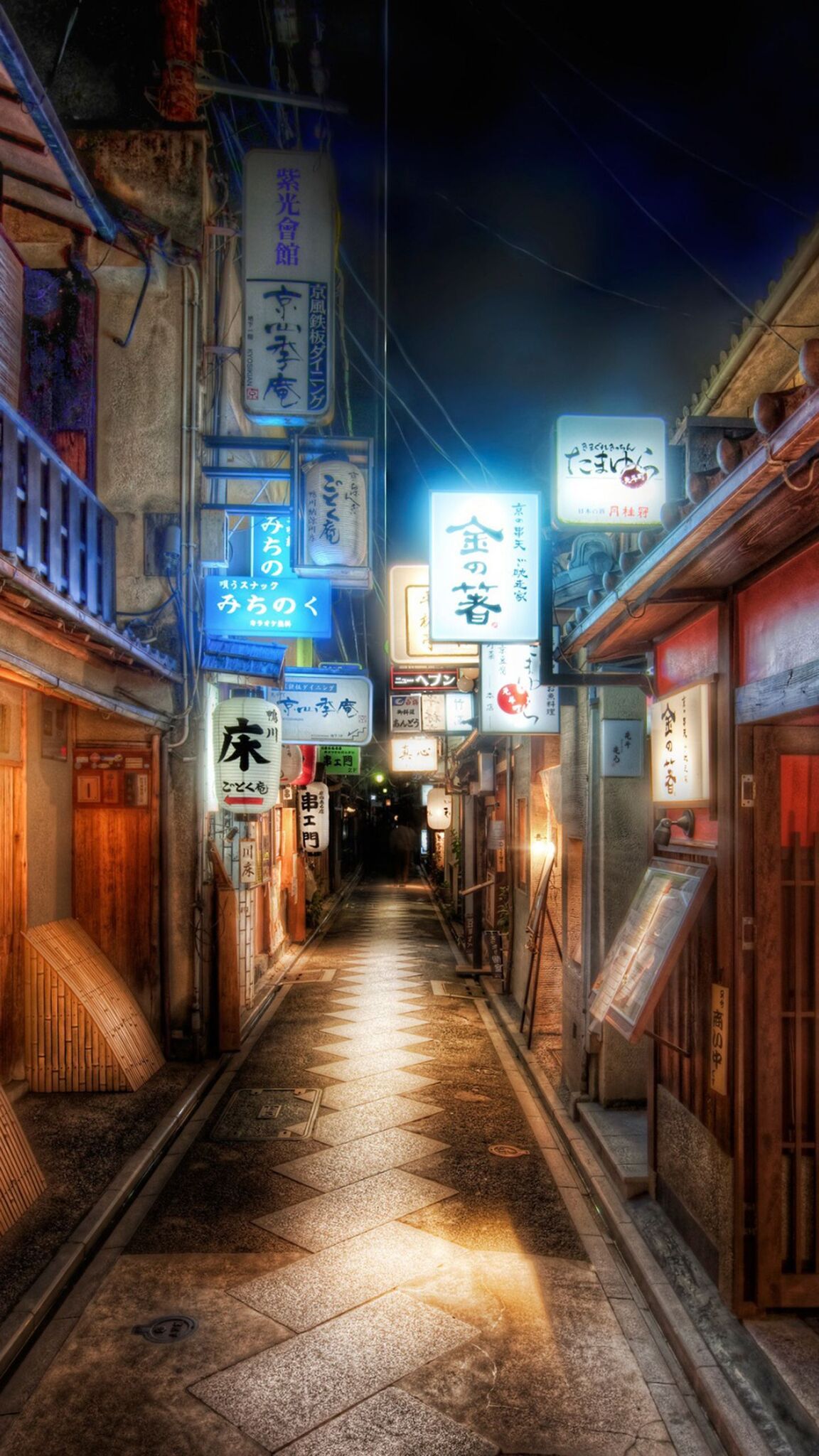 1152x2048  2k свалка мобильных обоев | Япония улица HDR картинки Киото japan