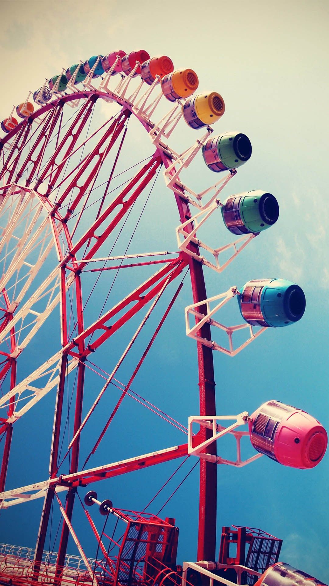 1080x1920  Colorful Ferris Wheel Blue Sky Amusement Park Smartphone Wallpaper and Lockscreen HD Подробнее на ht… | Iphone wallpaper Hd phone wallpapers Смартфон обои