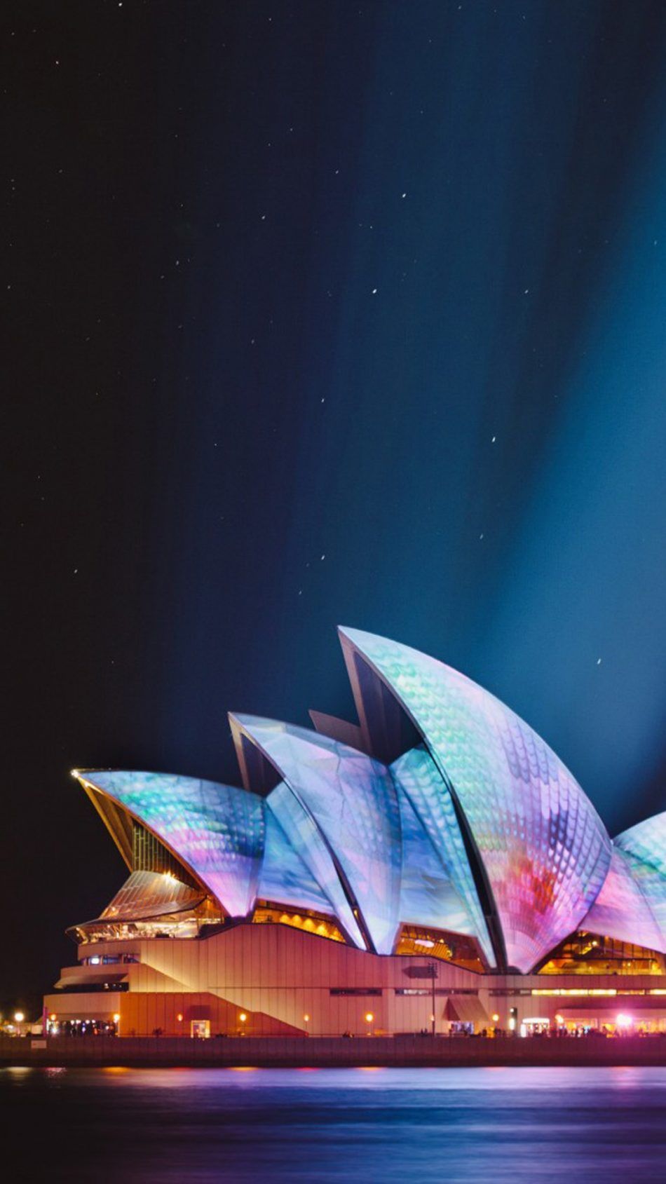 950x1689 Sydney Opera House Cityscape Night 4K Ultra HD Mobile Wallpaper | Обои Сидней Сиднейский оперный театр Главная wallpaper