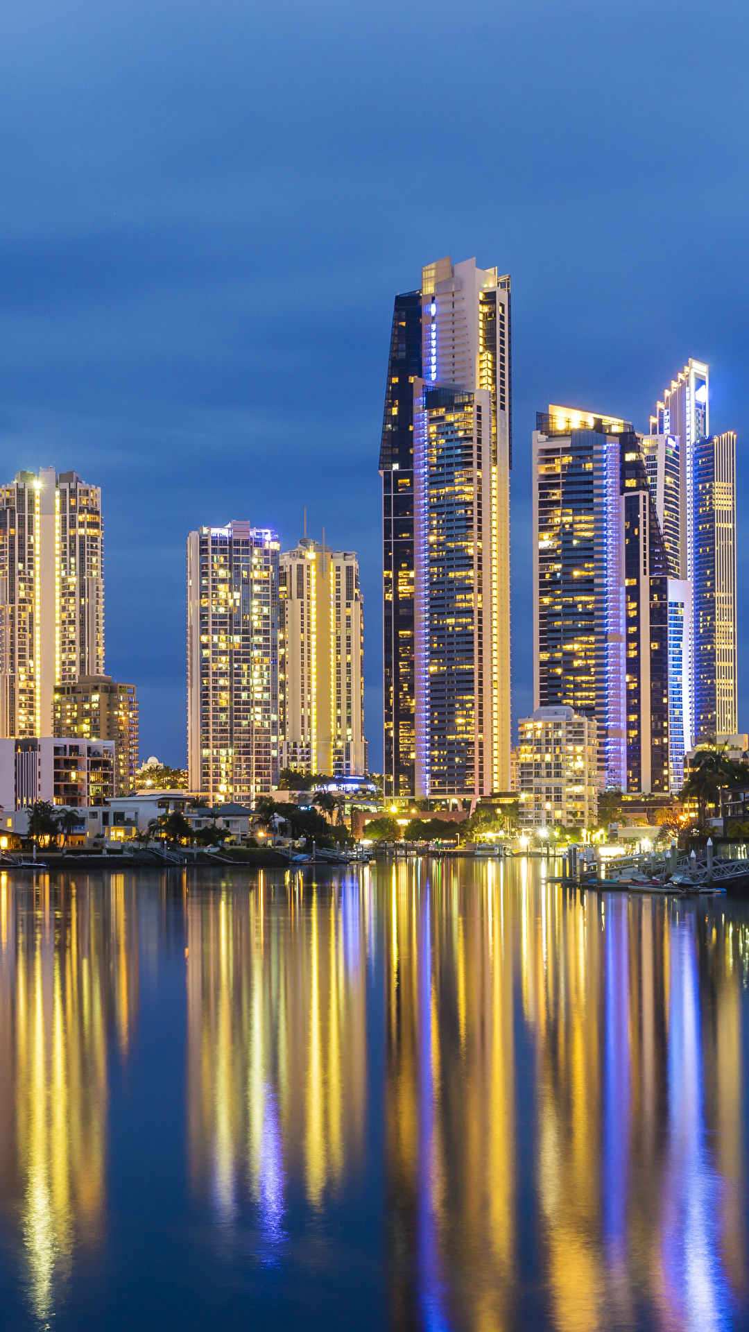 1080x1920 Desktop Wallpapers Melbourne Australia Rivers Evening Wallpaper 1080x1920