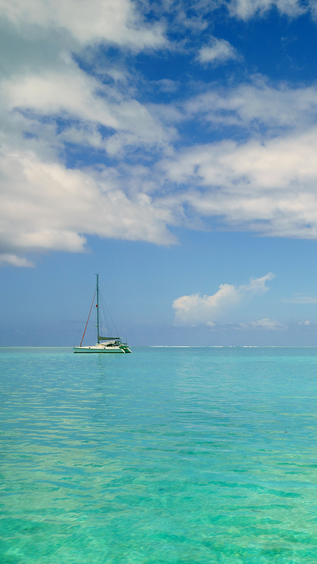 1080x1920  Image Бора-Бора Французская Полинезия Море Природа Небо Тропики 1080x1920