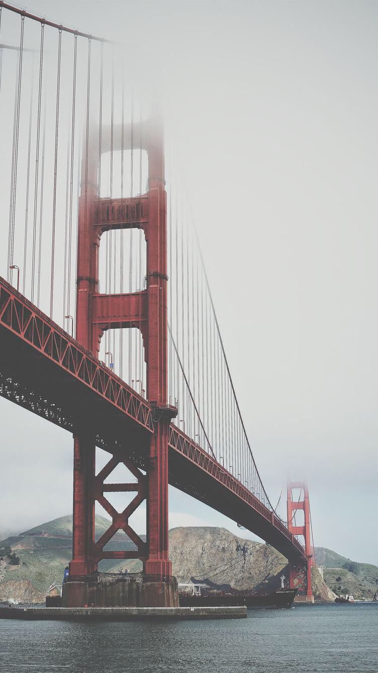 750x1334  Phone Мосты Мобильные обои Обои Город Обои | Выходные в Сан-Франциско Мост Золотые Ворота Сан-Франциско Мост Золотые Ворота