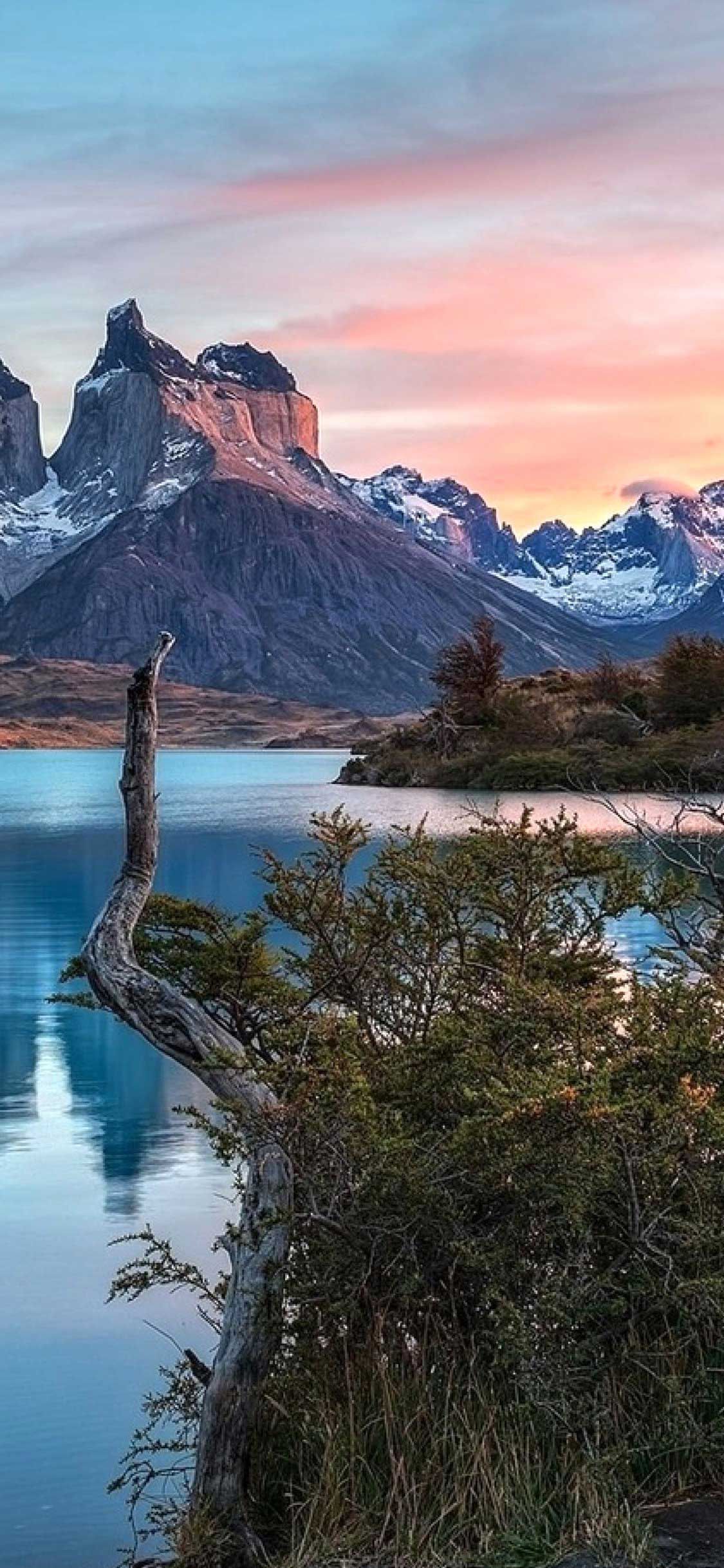 1125x2436   Iphone Pro Wallpaper Торрес-дель-Пайне горы озеро в Чили Hd | Hd пейзаж Горное озеро Фотография озера 