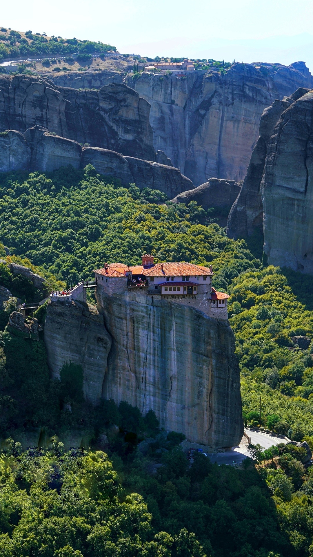 1080x1920  Обои для рабочего стола Монастырь Греция Монастыри Метеоры 1080x1920