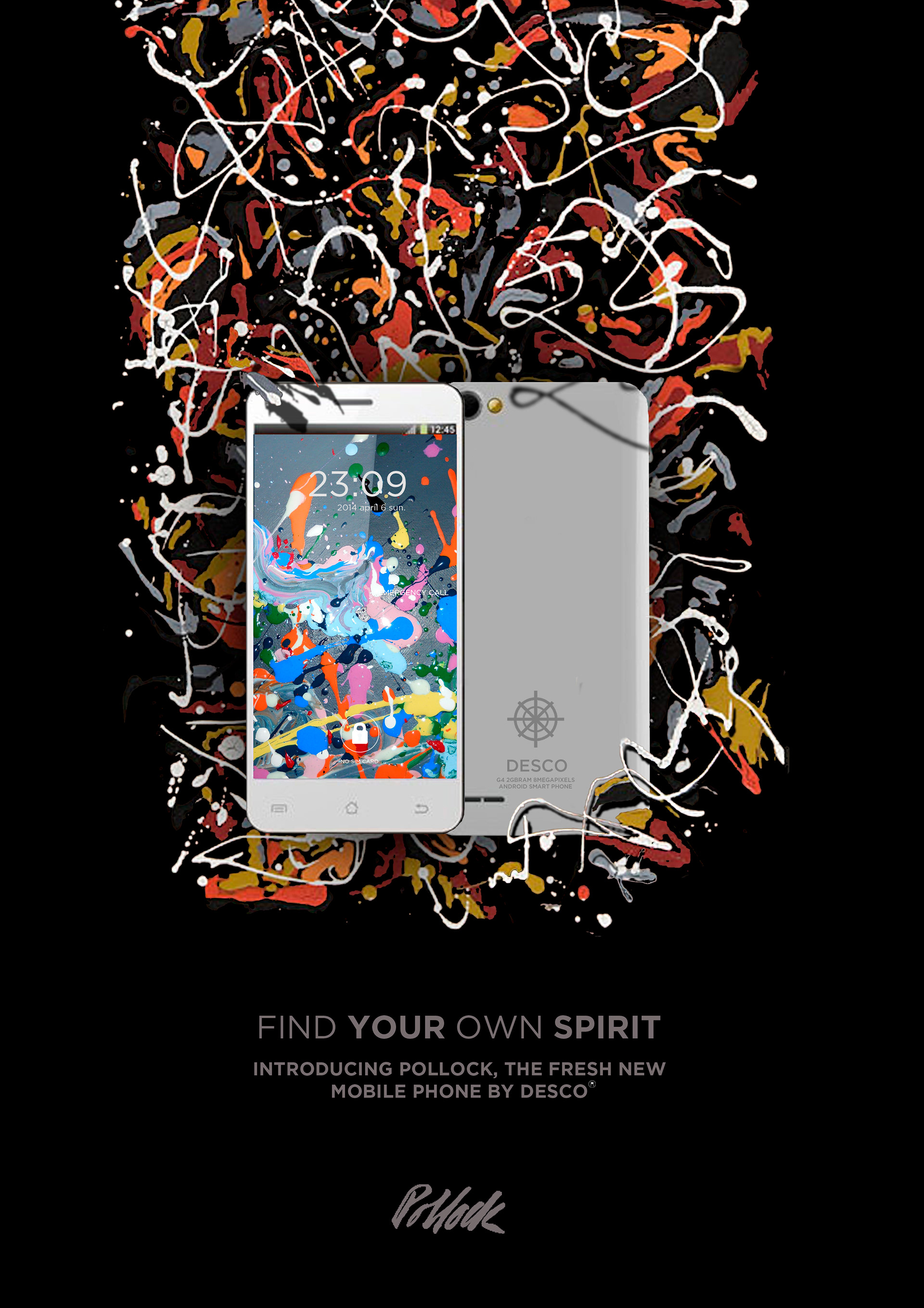 1920x2716   Портфолио Густаво Уэрта Де Рохас - Мобильная реклама. Концепт-арт с Кандинским и Поллоком