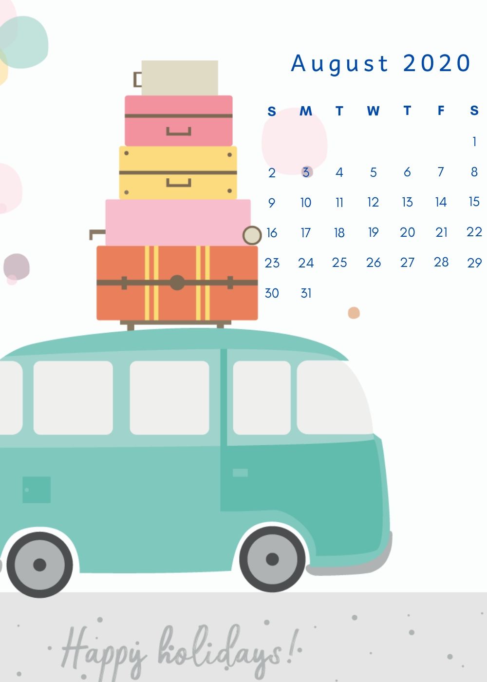 1000x1400   Календарь на Август 2020 Мобильные HD обои | CalendarBuzz