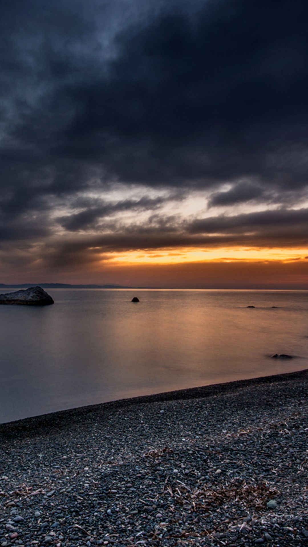 1080x1920   .com / gallery / sunset-on-a-silent-beach-hd-mobile- wallpaper | Пляжные обои с закатом Обои с закатом Scenery