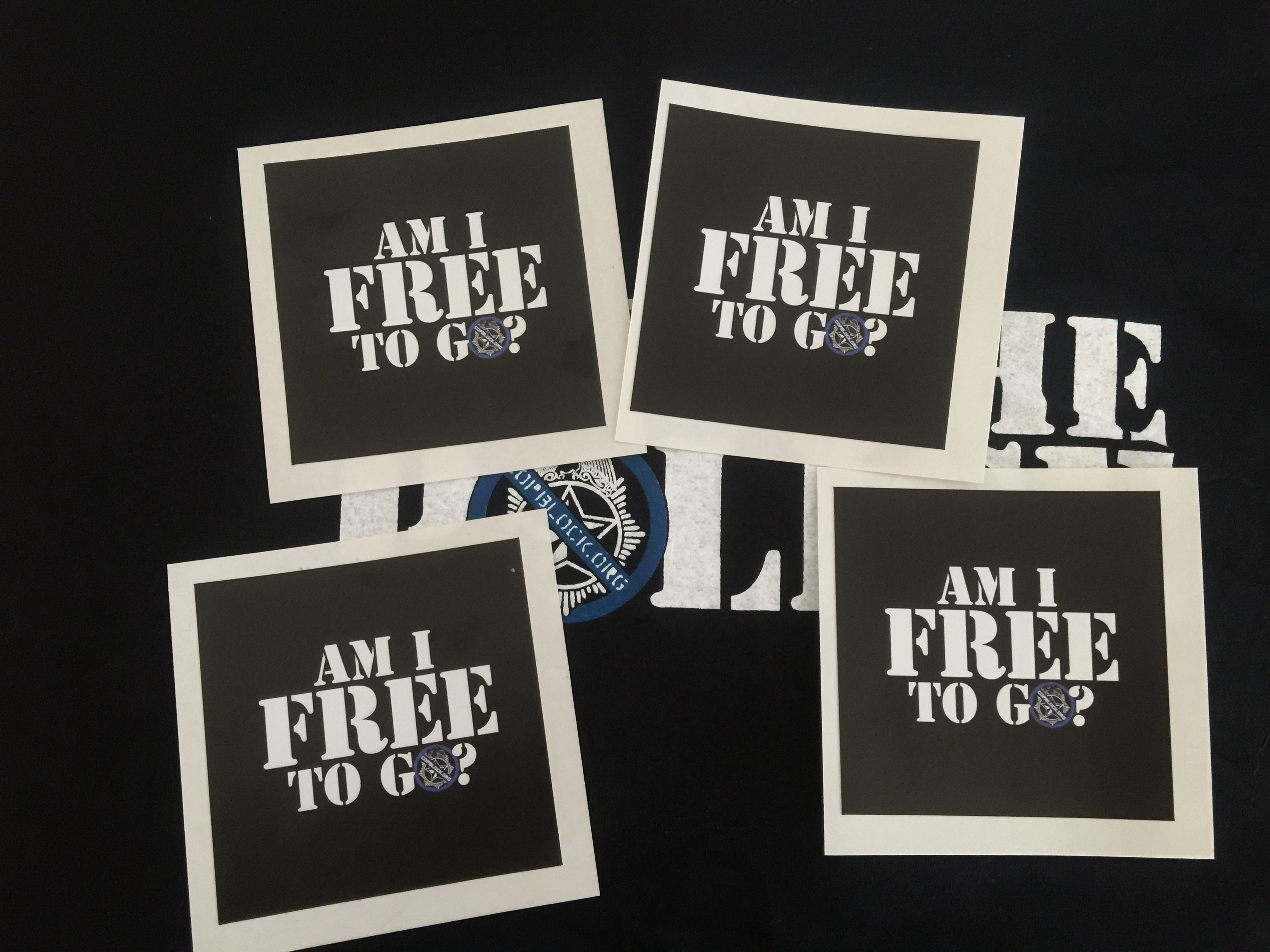 3264x2448  Am I Free To GO \ Наклейки (набор из 4) - Cop Block