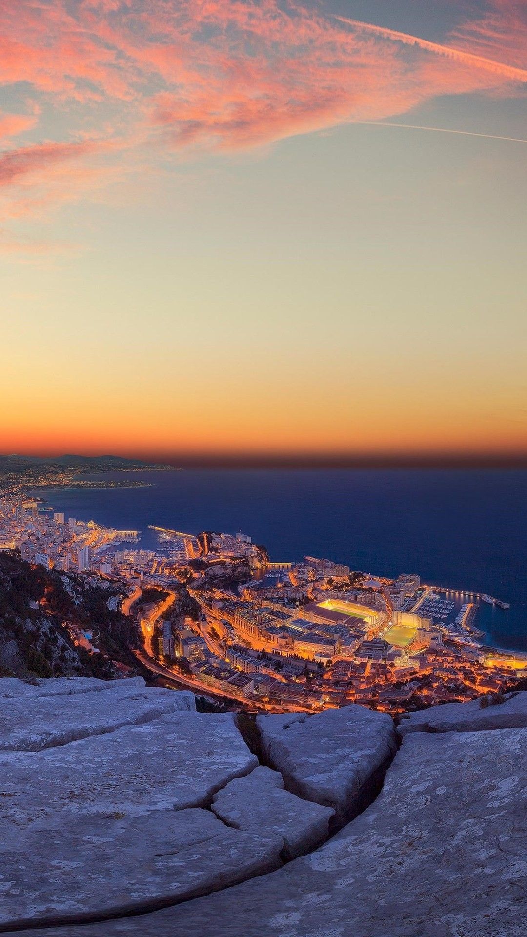 1080x1920   Скалы Монако, вид на город, вид сверху Обои - [1080x1920] | Прикольные обои для телефонов Обои для рабочего стола изображения Город обои