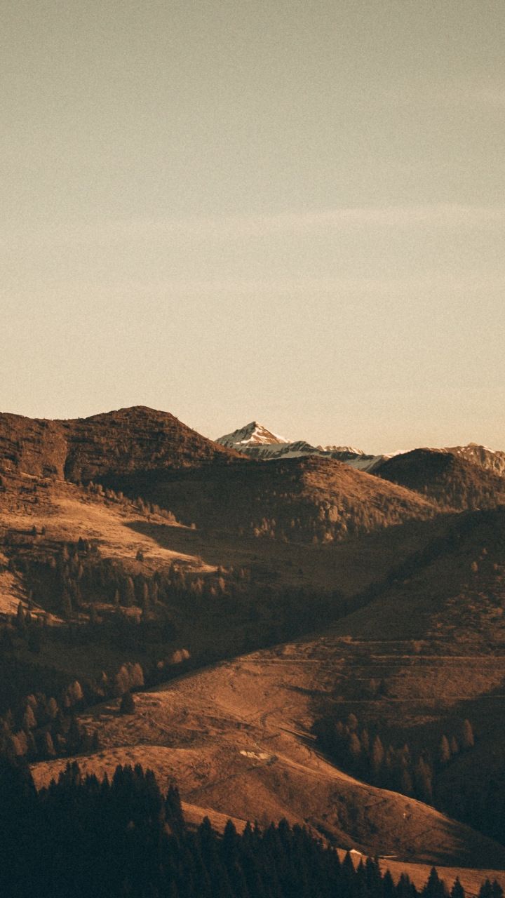 720x1280   Пейзаж горы небо сепия 720x1280 wallpaper | Пейзаж Горы Горы обои 