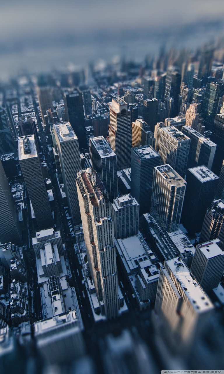 768x1280  Anime City Scenery Mobile Phone Wallpaper ID | Tilt shift Android wallpaper blue Android wallpaper абстрактные 