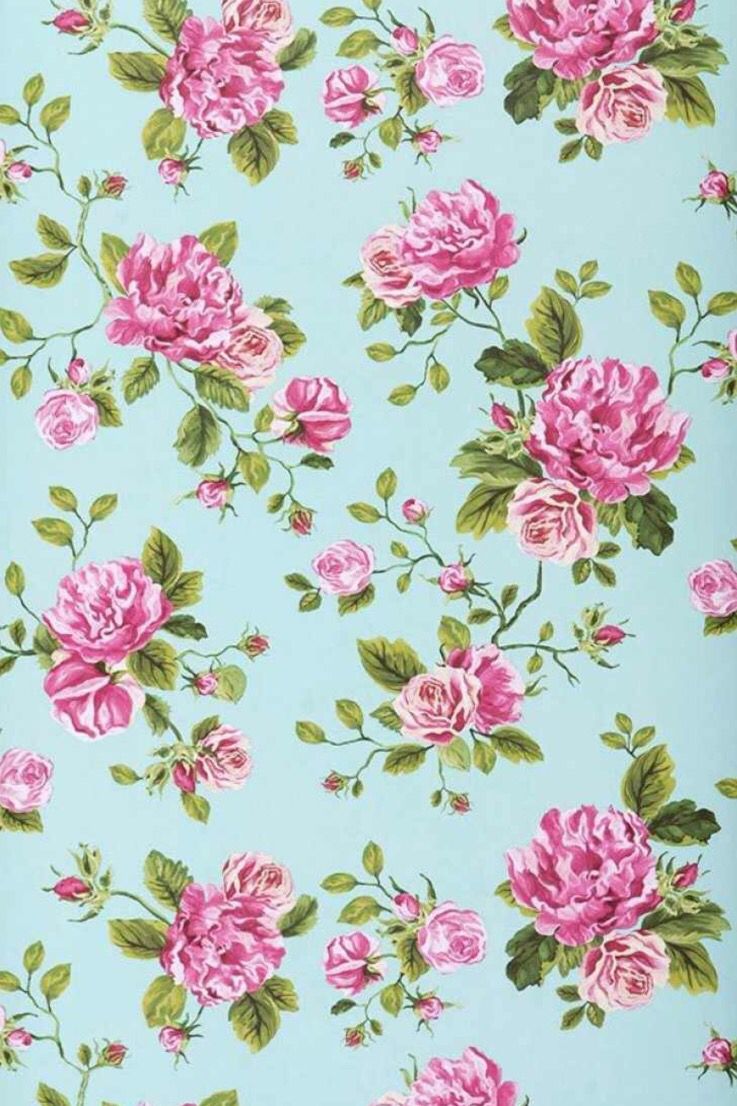 737x1106 1950s Vintage Wallpaper Floral Vintage Обои с - Fondos De Flores Vintage (# 845726) - HD Wallpaper Backgrounds Download 