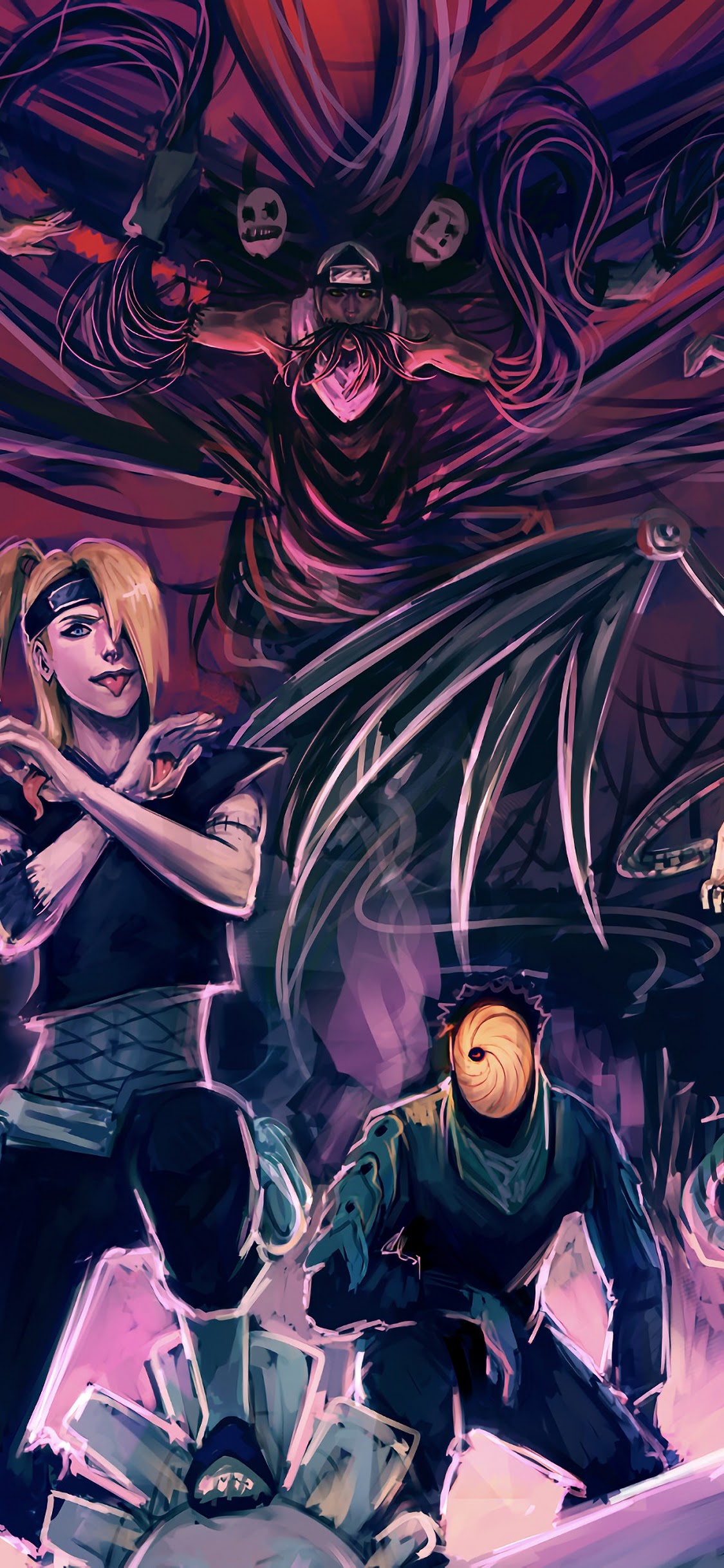 1125x2436   Все участники Akatsuki 4K Wallpaper # 34 