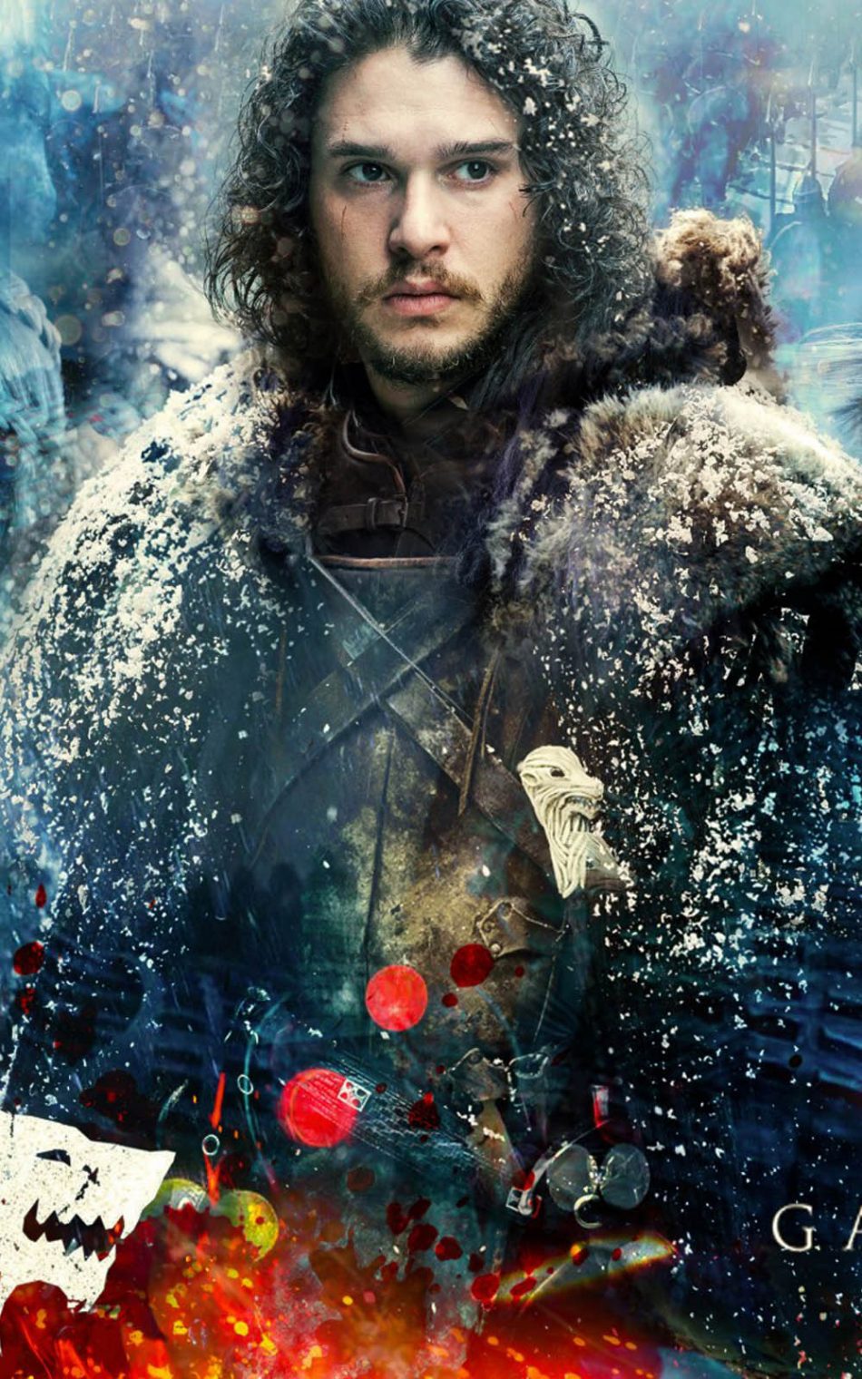 950x1520  Jon Snow In Game Of Престолы S7 4K Ultra HD Мобильные обои 