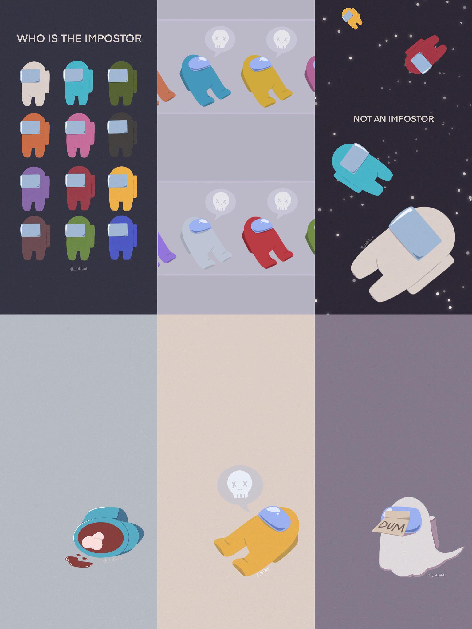 1536x2046   Минималистичные обои для телефона [Art by me]: AmongUs 