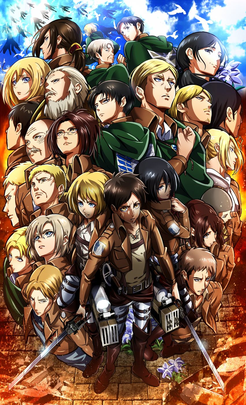 852x1400 »Скачать 1600x2560 Shingeki No Kyojin 