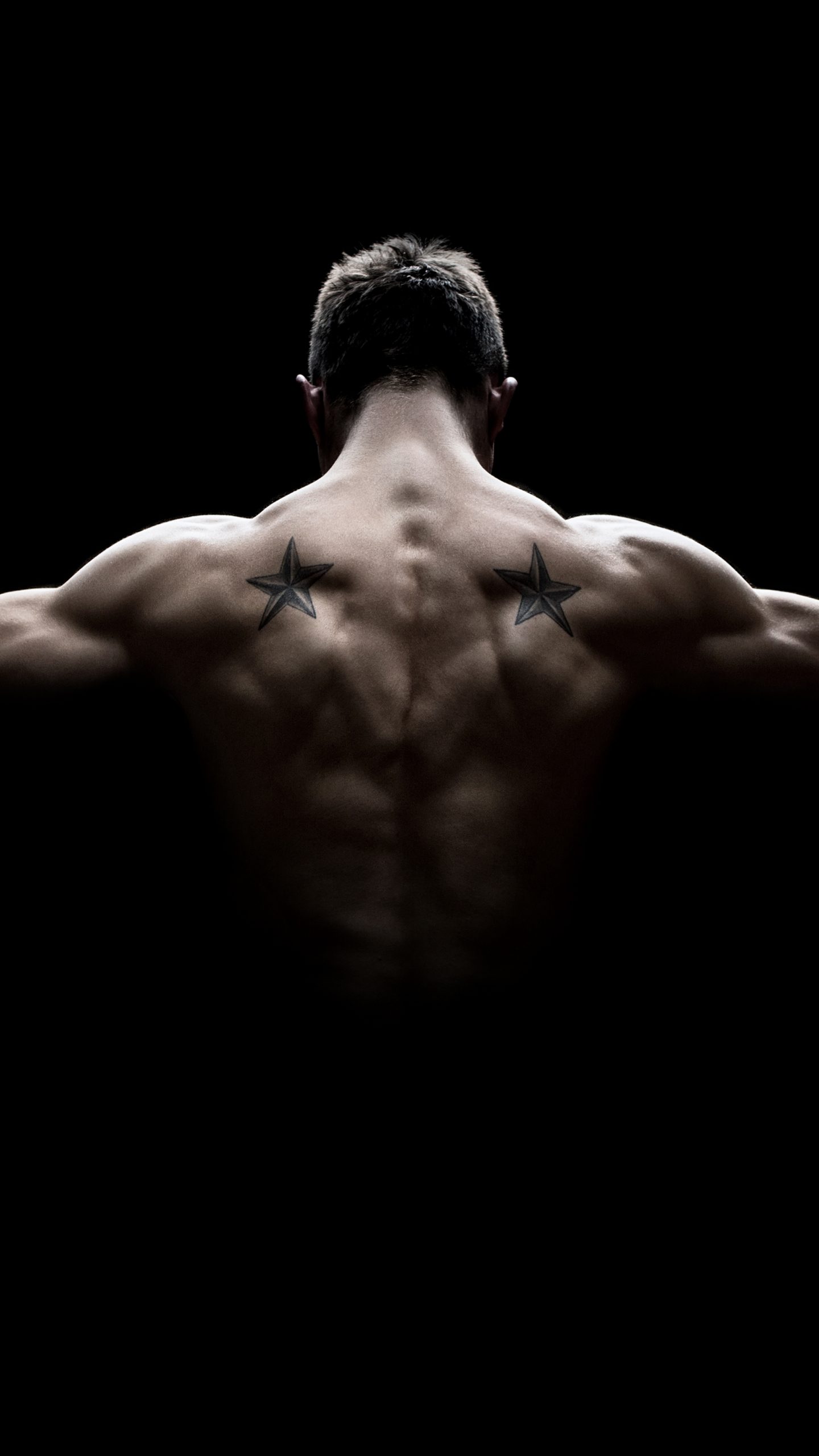 1440x2560 Muscles Bodybuilder Dark Black 5K Wallpaper - Лучшие обои