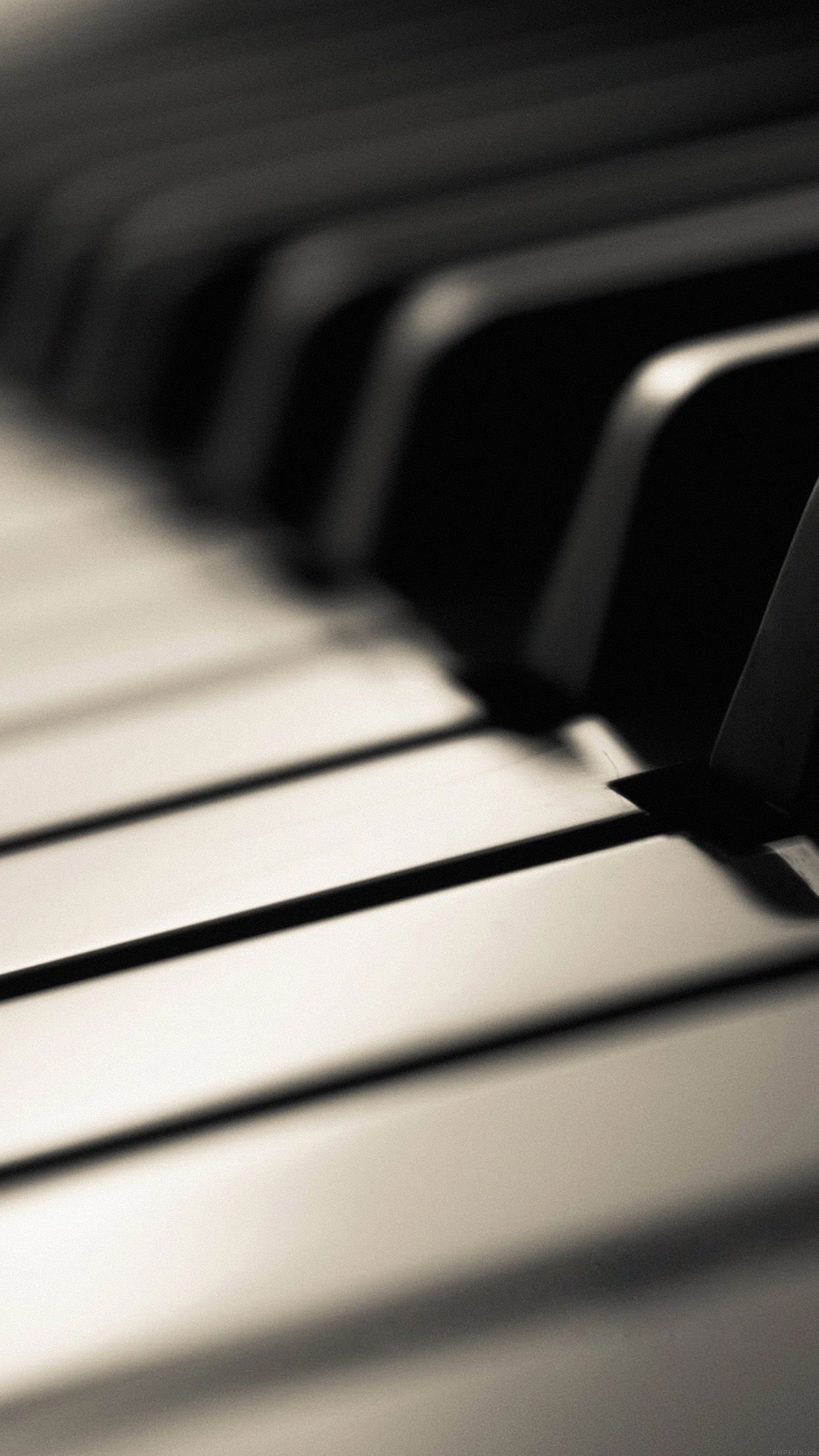 Музыка Клавиши пианино Черно-белые стильные размытые классические HD iPhone 6 плюс ...