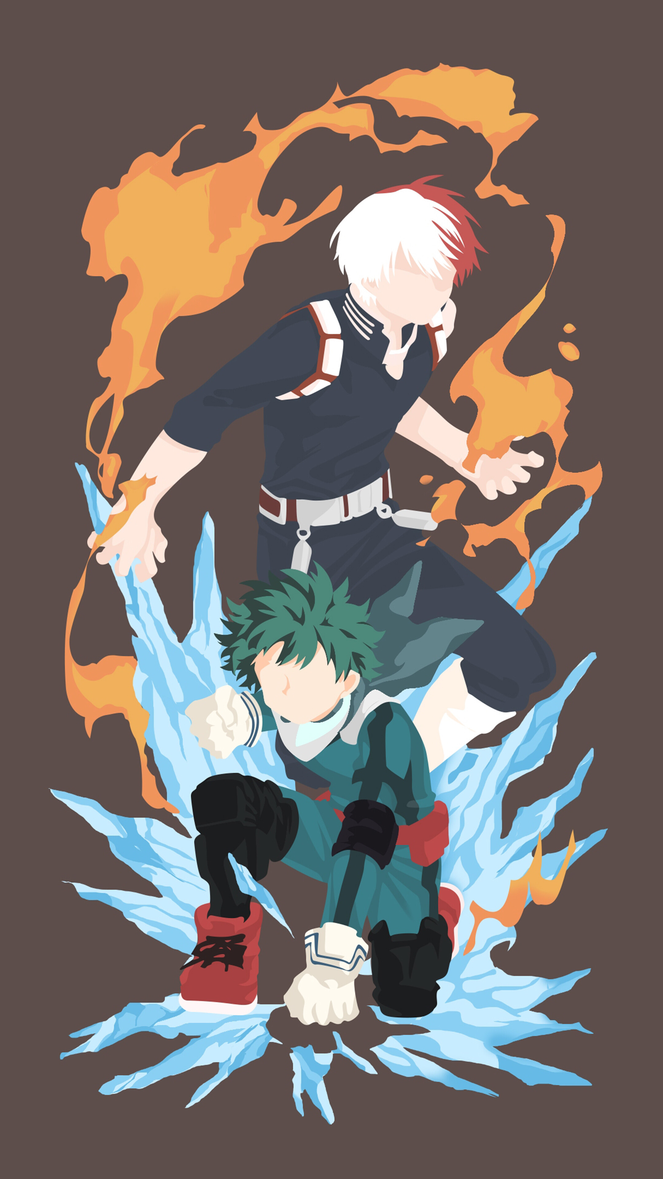 2160x3840 Shoto Todoroki Izuku Midoriya Minimalist [мой герой - обои My Hero Academia Minimalist (# 3223022) - HD Wallpaper u0026 Фоны Download