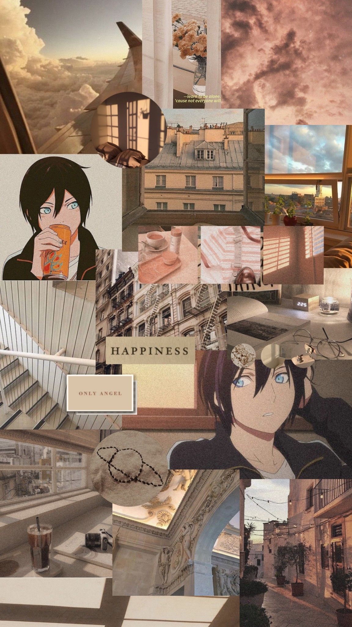 1152x2048 collage noragami | Винтажные цветочные фоны Фотоколлаж Японские иллюстрации