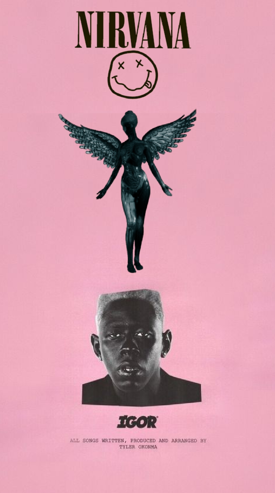 1165x2091   Я сделал эти обои для телефона от двух моих любимых художников, которые наслаждаются :): Nirvana