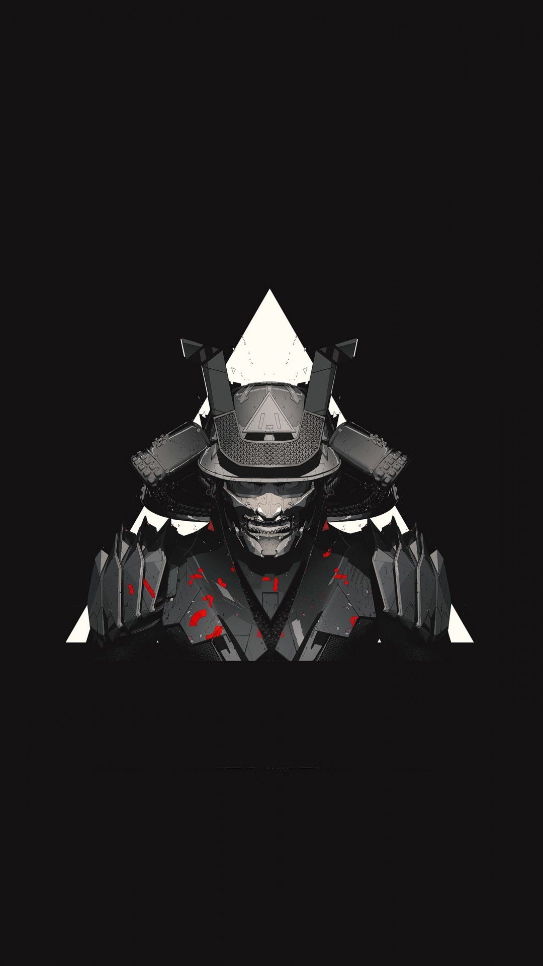 1080x1920   Artwork воин ниндзя минимальный 1080x1920 wallpaper | Samurai wallpaper Черные обои iphone Wallpaper