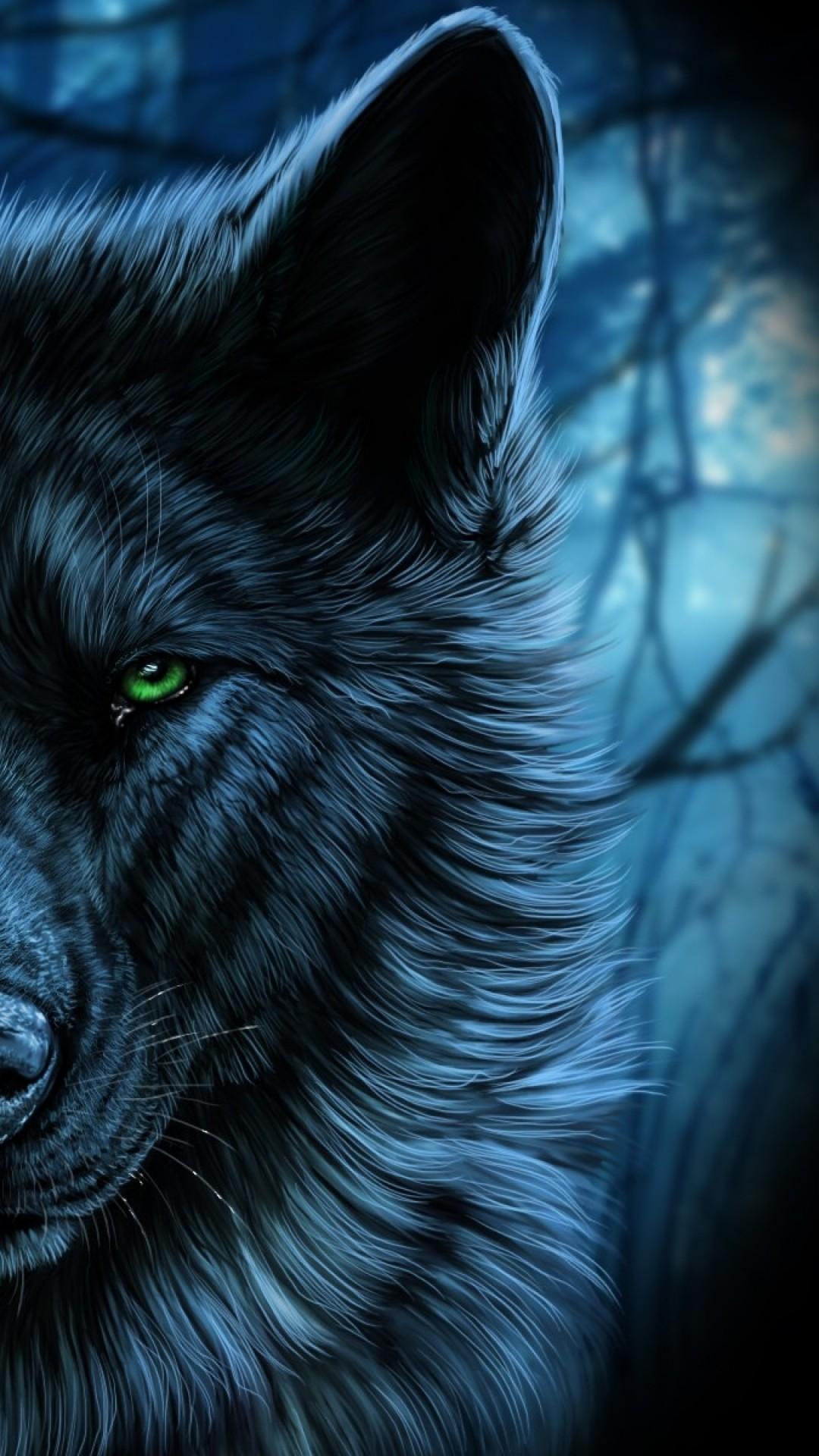 1080x1920 Night Wolf Wallpapers - Обои Cave