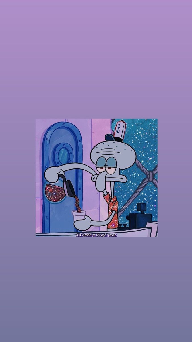 675x1200   squidward #purple #cute #aesthetic #wallpaper #cartoon #spongebob | Мультяшные обои iphone Мультяшные обои Симпатичные мультяшные обои