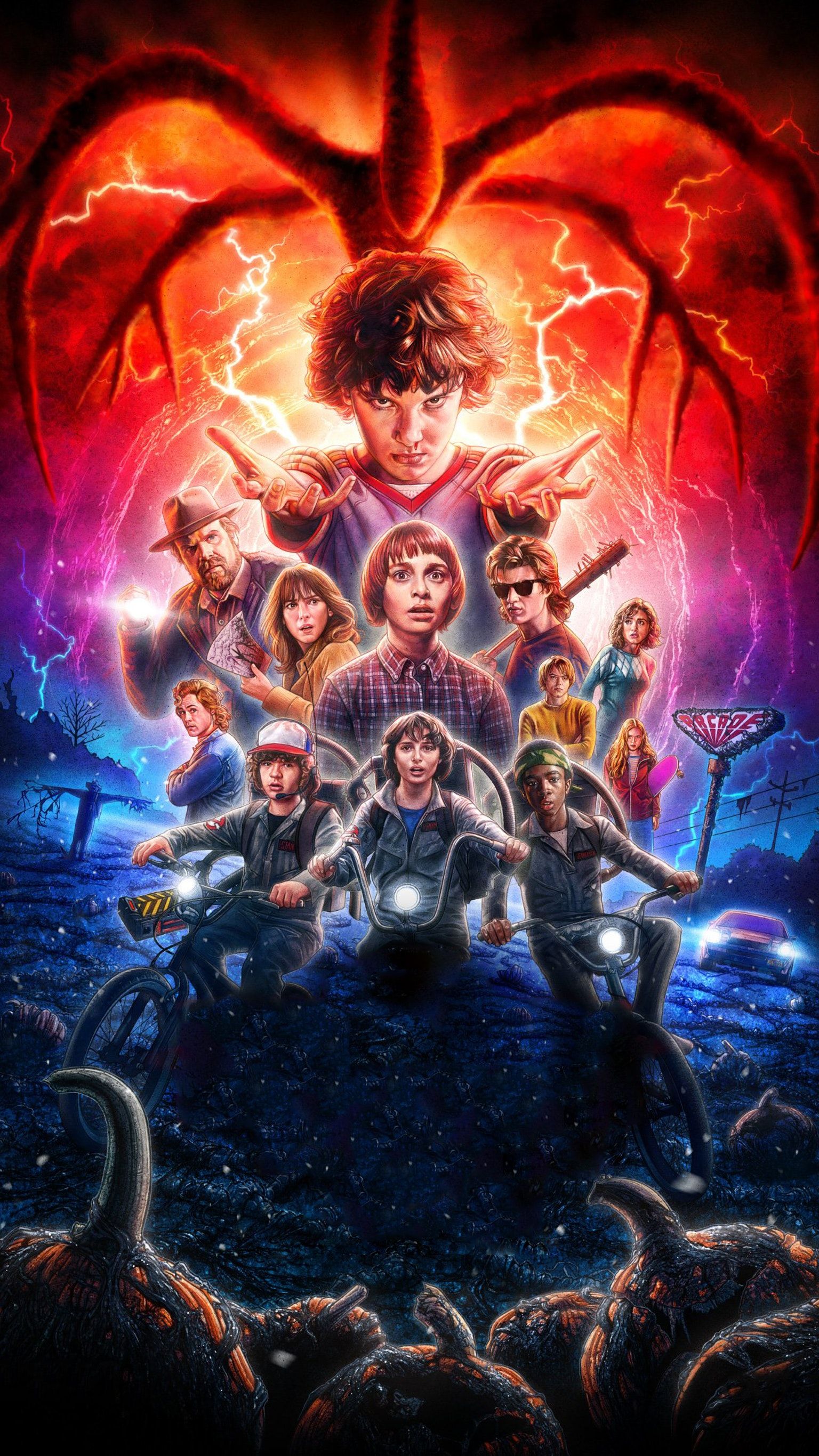 1536x2732   Stranger Things Wallpaper Phone отправлено Мишель Андерсон 