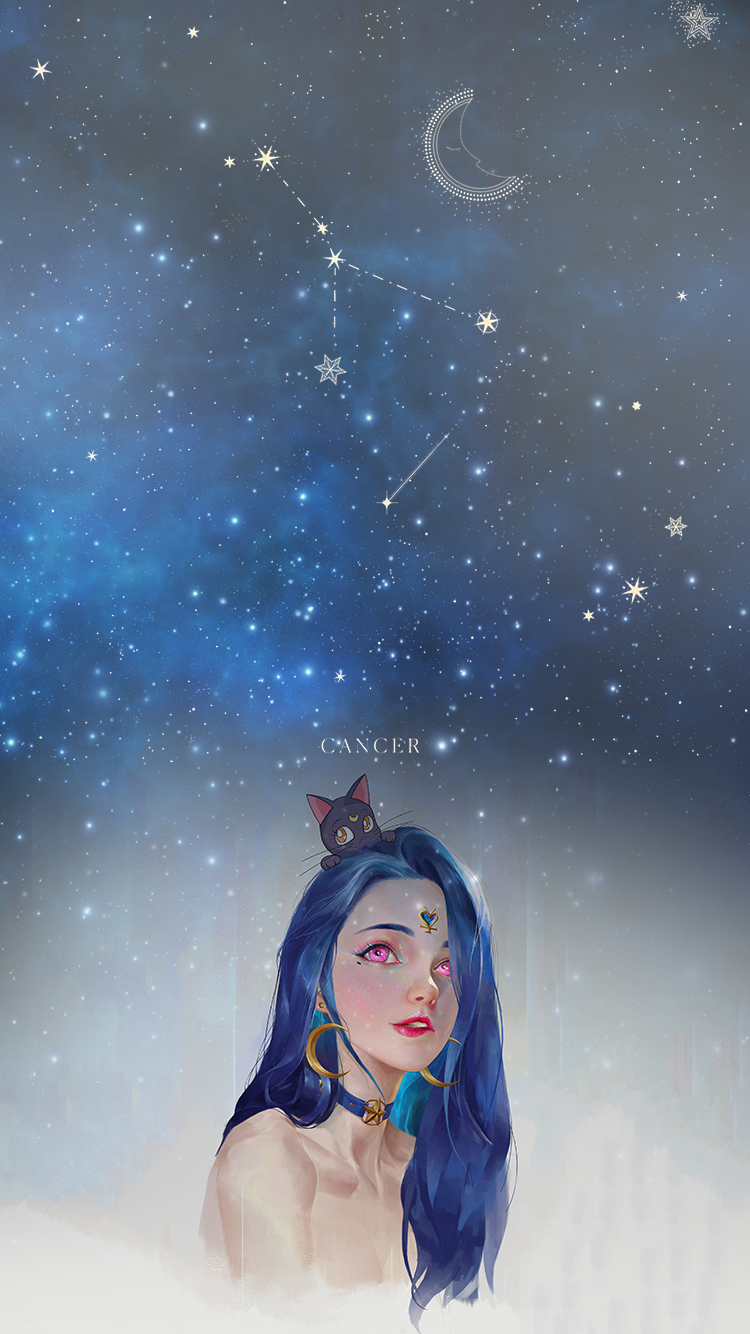750x1334  Cancer Zodiac Wallpaper 4K - Лучшие обои для Andriod и ios