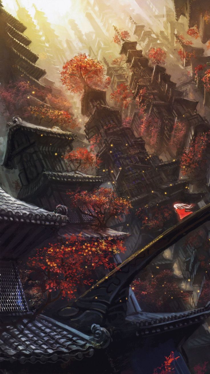 736x1308  Chinese Temple Mobile Wallpaper 13743 - #Chinese #Mobile #temple #Wallpaper | Красивые пейзажи Фэнтези арт пейзажи Фэнтезийные пейзажи 