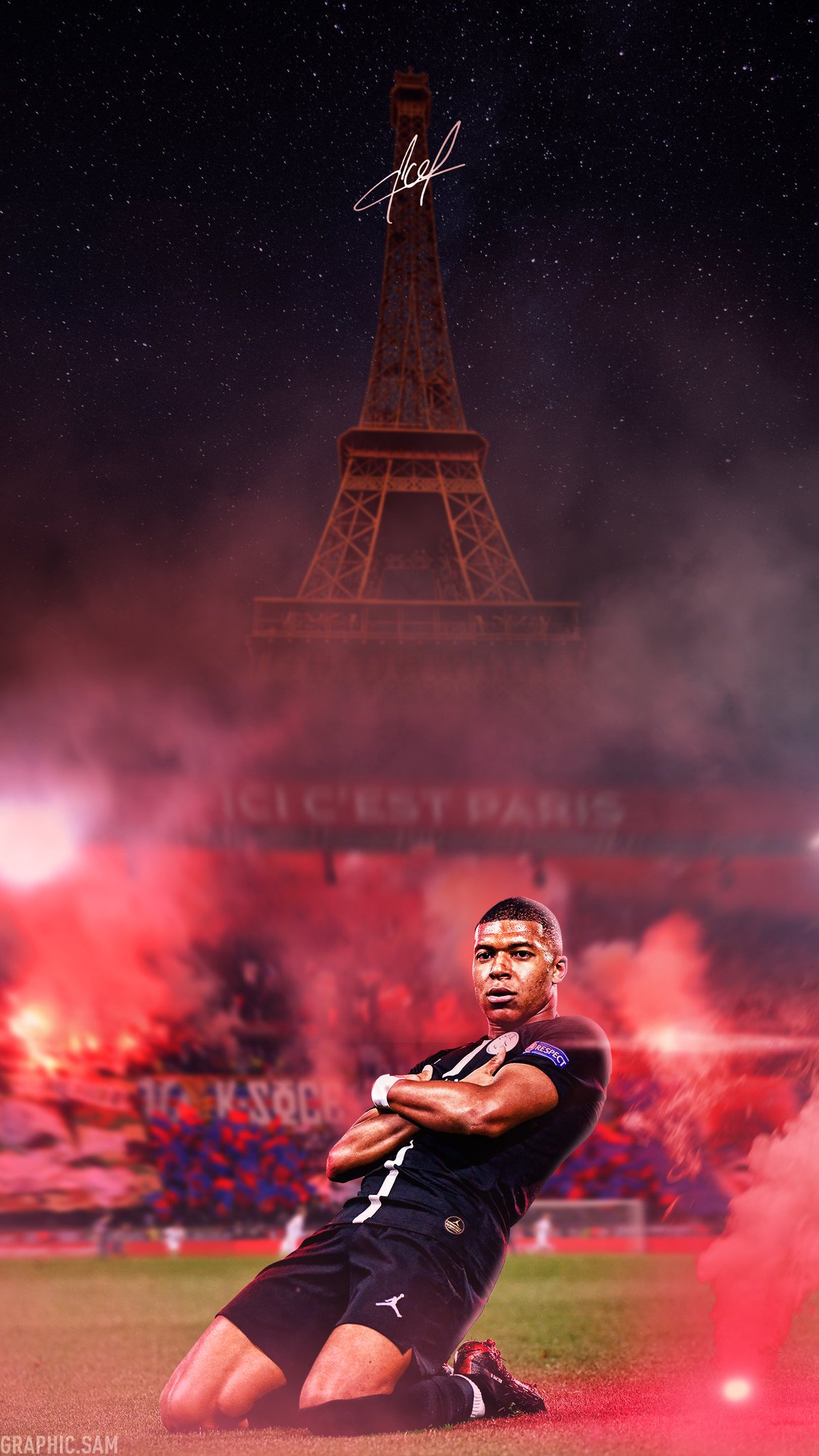 1152x2048 Простые обои для телефона, которые я сделал для вас, ребята! : psg